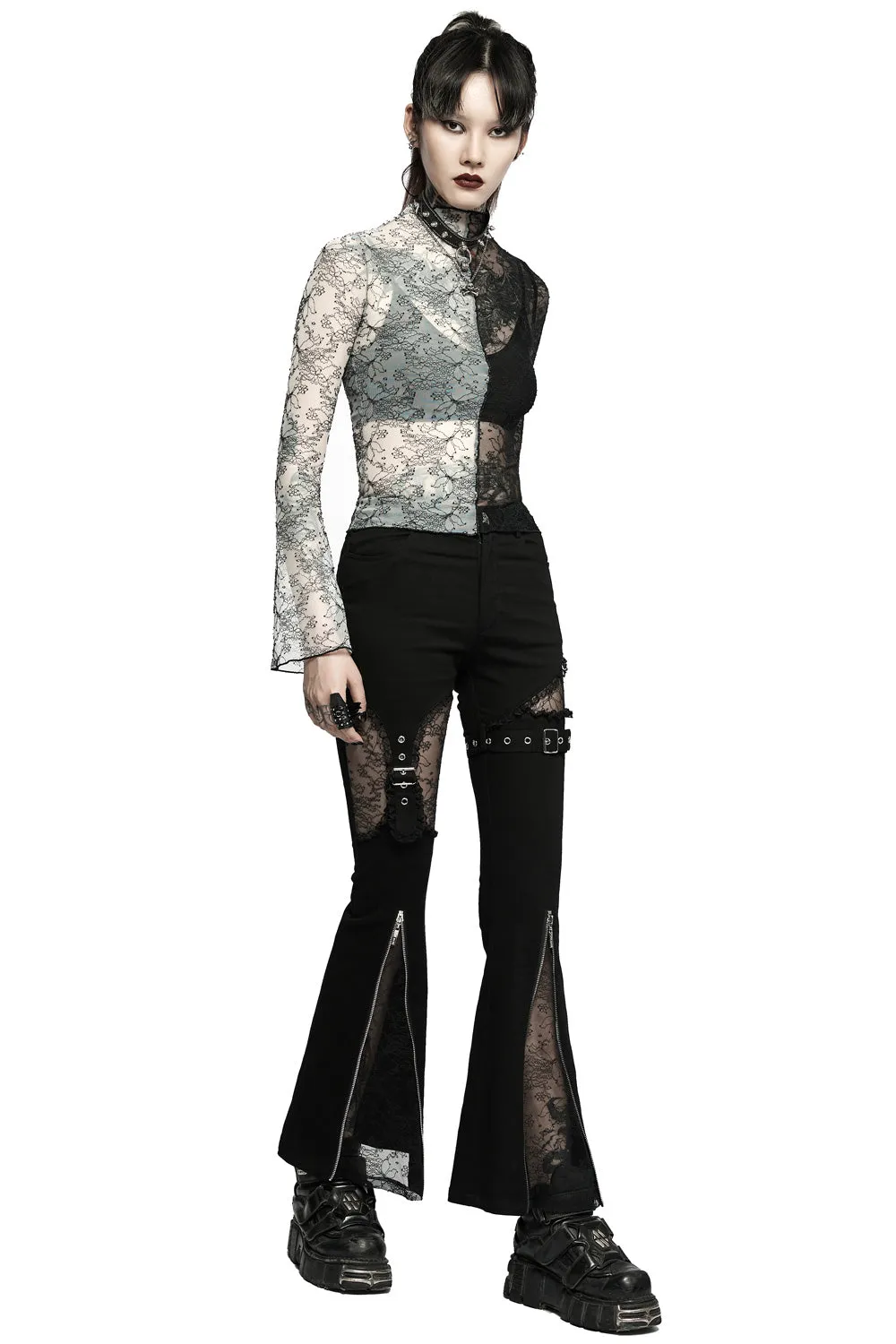 Amphetamine Lace Flare Pants sold by Vampire Freaks product image thumbnail 2