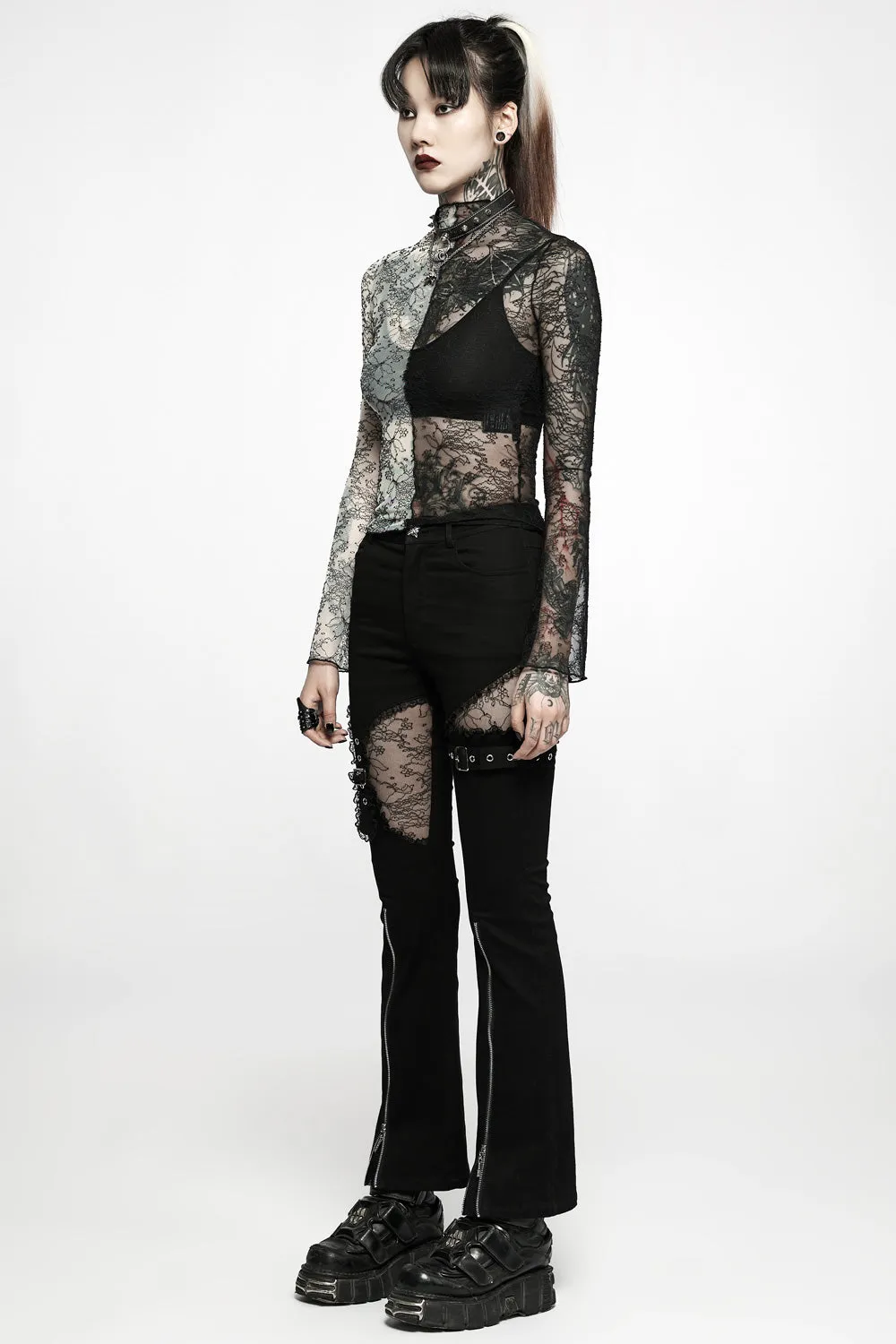 Amphetamine Lace Flare Pants sold by Vampire Freaks product image thumbnail 3