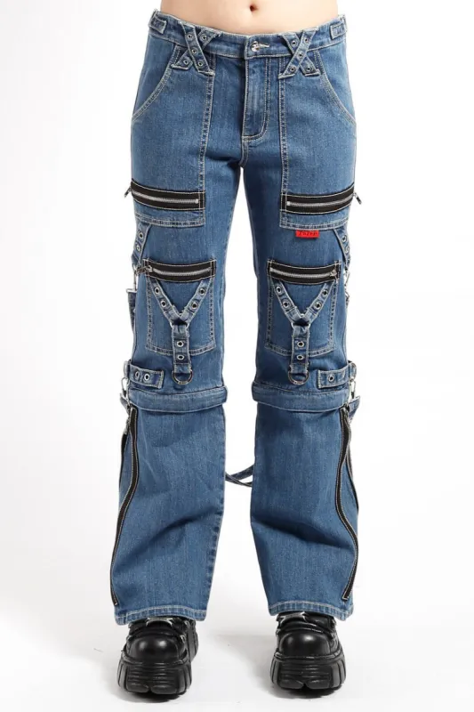 Tripp NYC Zip to Zip Pants [LIGHT BLUE INDIGO DENIM] sold by Vampire Freaks