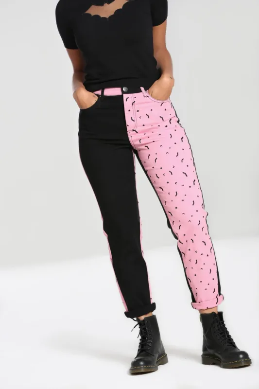 Duo Bat Jeans [PINK] sold by Vampire Freaks