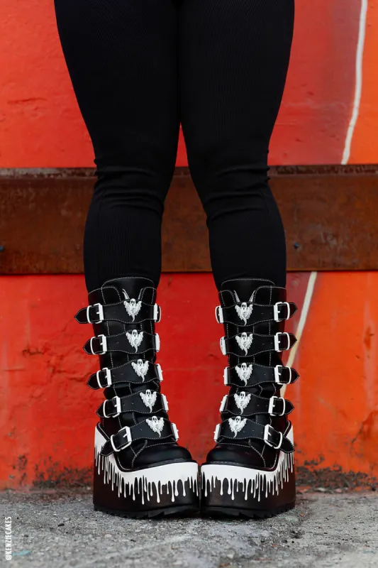 Dune Ghost Platform Boots [BLACK/WHITE] sold by Vampire Freaks