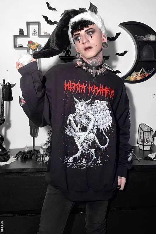 Merry Krampus Sweatshirt sold by Vampire Freaks