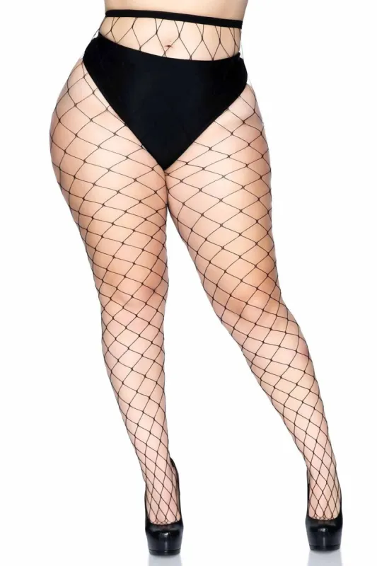 Sorceress Fishnet Tights [Plus Size] sold by Vampire Freaks