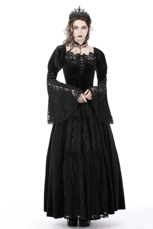 Morose Velvet Victorian Maxi Dress sold by Vampire Freaks