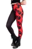 Two Tones Red Skulls High Waist Leggings sold by Vampire Freaks