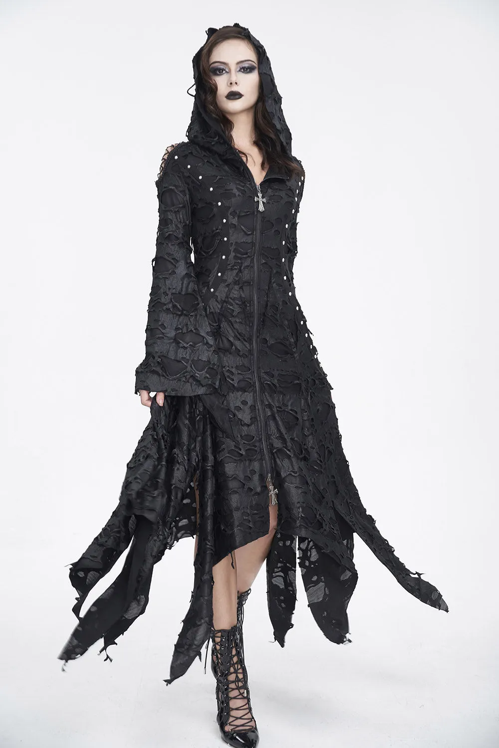 Witch Hause Hooded Dress sold by Vampire Freaks product image thumbnail 4