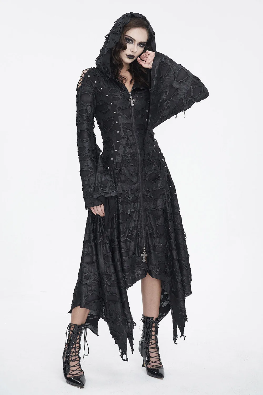 Witch Hause Hooded Dress sold by Vampire Freaks product image thumbnail 2