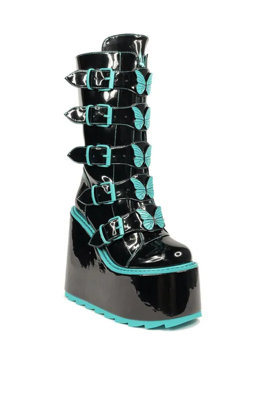 Dune Butterfly Platform Boots sold by Vampire Freaks