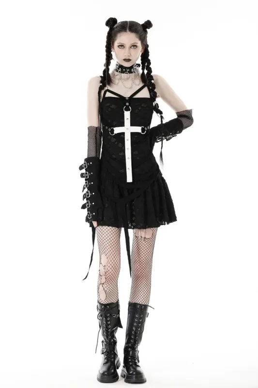 Gothic Cross Distressed Dress sold by Vampire Freaks