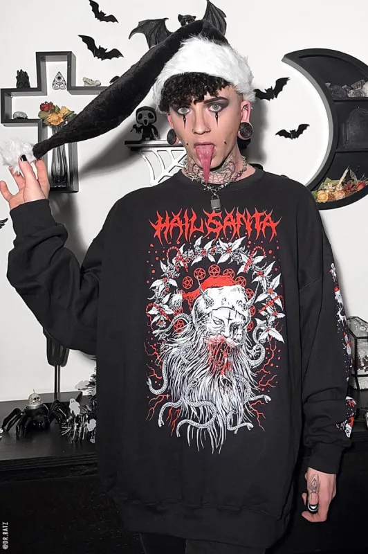 Hail Santa Sweatshirt sold by Vampire Freaks