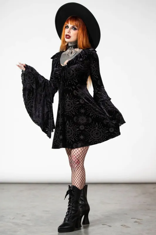 Celestite Long Sleeve Burnout Dress sold by Vampire Freaks