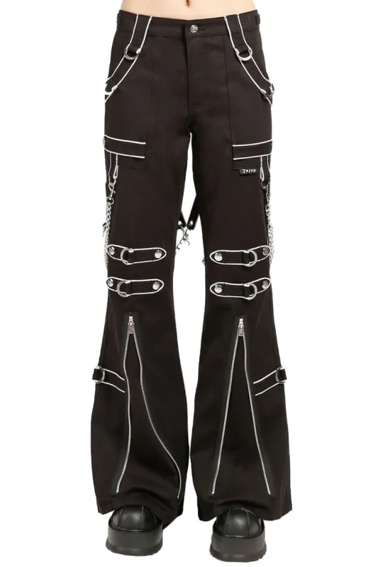 Tripp NYC Black Parade Pants [Black/White] sold by Vampire Freaks