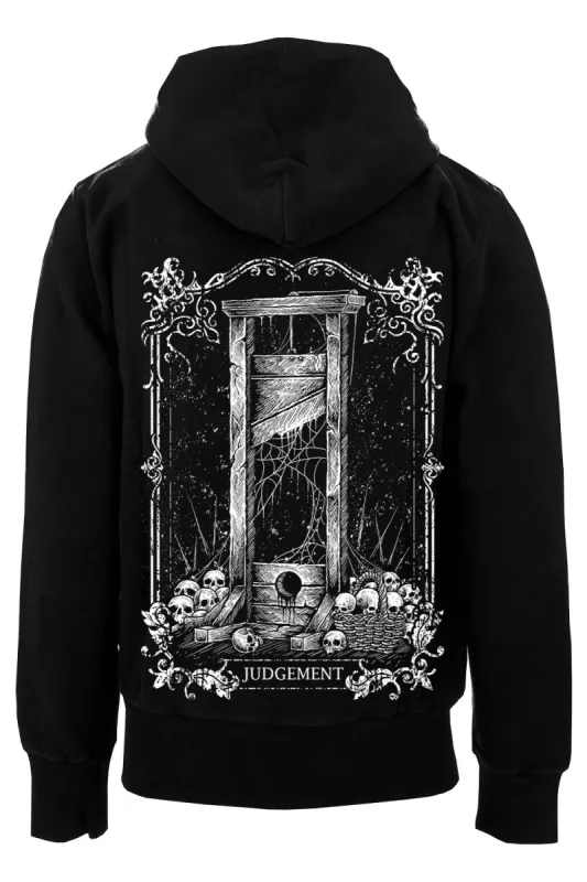 Judgement Guillotine Tarot Card Hoodie [Zipper or Pullover] sold by Vampire Freaks