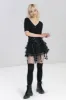 Chai Mini Skirt [BLACK/BLACK] sold by Vampire Freaks