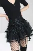 Chai Mini Skirt [BLACK/BLACK] sold by Vampire Freaks