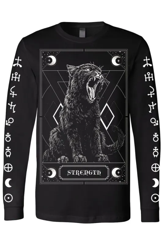 Strength Kitty Tarot Tee [Multiple Styles Available] sold by Vampire Freaks