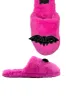 Kreepy Kozy Bat Slippers [HOT PINK/BLACK] sold by Vampire Freaks