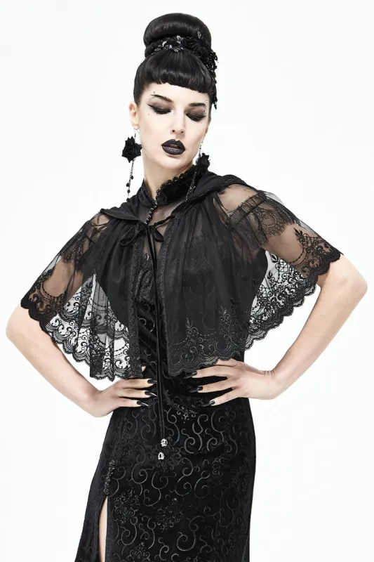 Vampire Funeral Lace Cape sold by Vampire Freaks