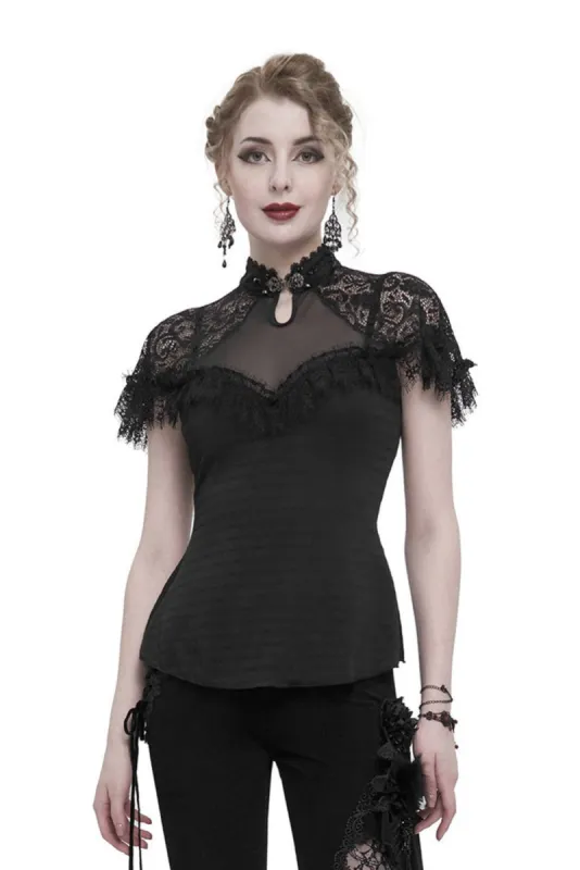 Weeping Widow Keyhole Blouse sold by Vampire Freaks