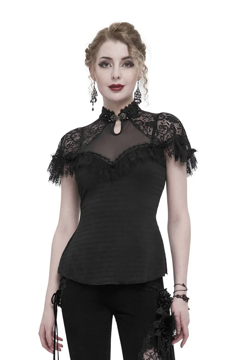 Weeping Widow Keyhole Blouse sold by Vampire Freaks