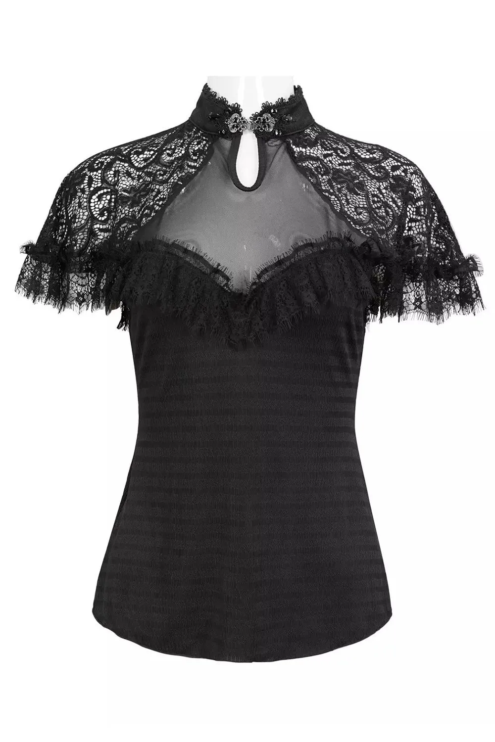 Weeping Widow Keyhole Blouse sold by Vampire Freaks product image thumbnail 4