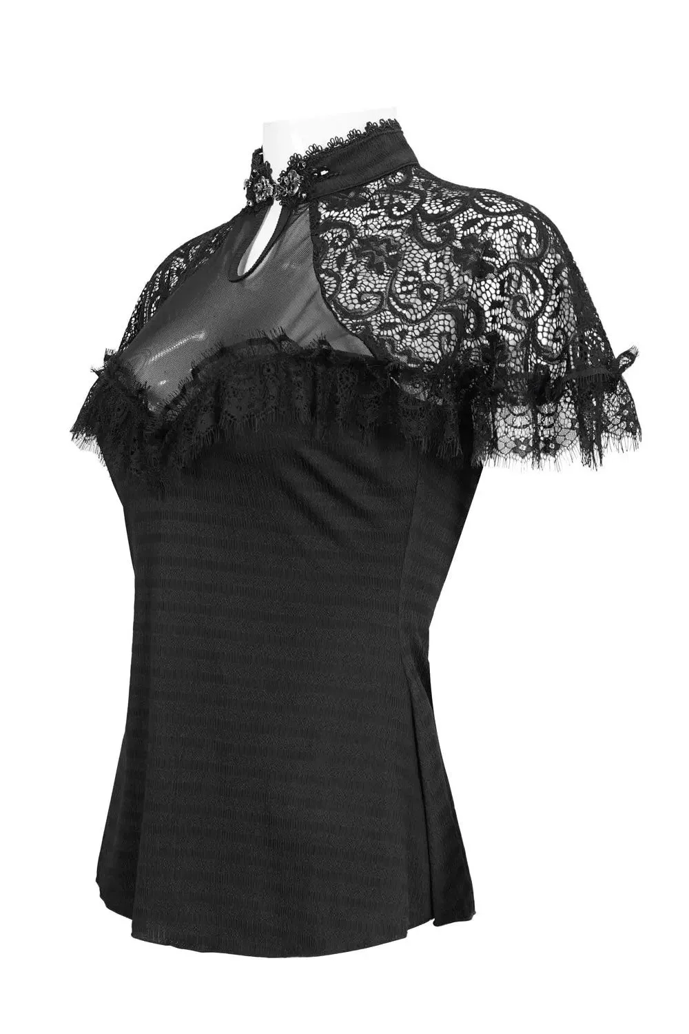 Weeping Widow Keyhole Blouse sold by Vampire Freaks product image thumbnail 5