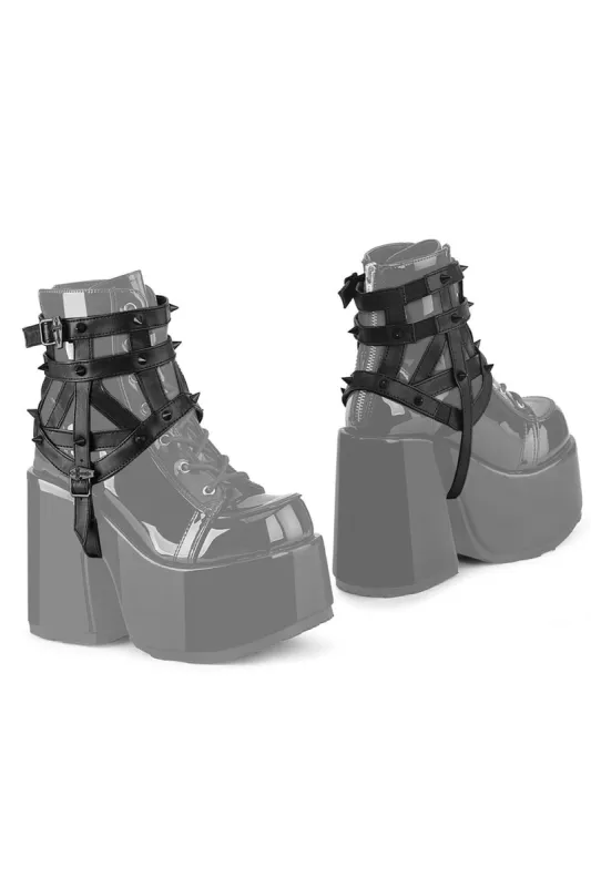 Demonia Cage Boot Harness [PAIR] sold by Vampire Freaks