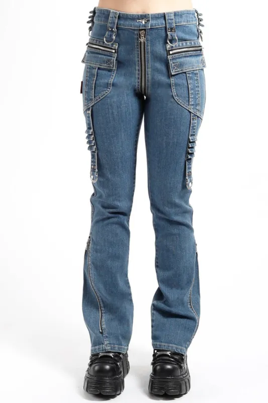 Tripp NYC Power Denim Blue Pants [INDIGO DENIM] sold by Vampire Freaks