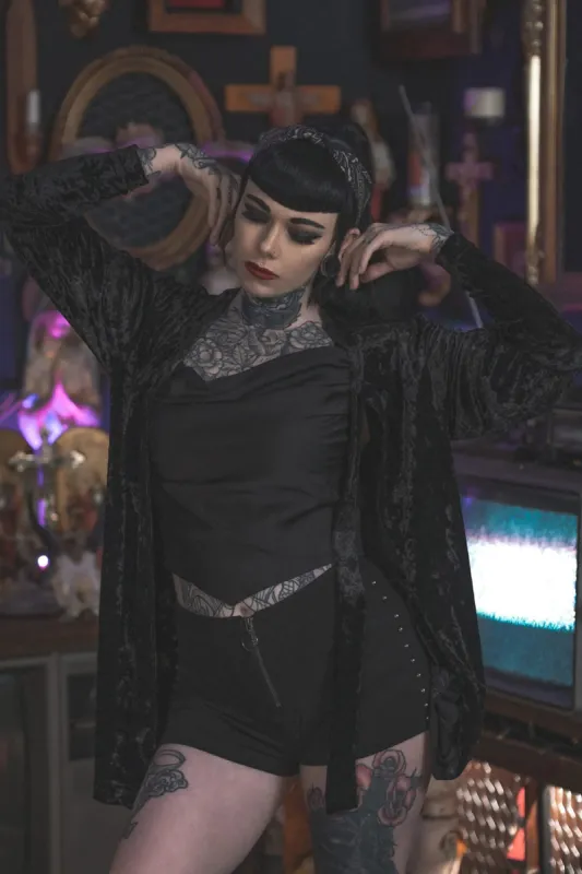 Vampyre Voodoo Cardigan [BLACK] sold by Vampire Freaks