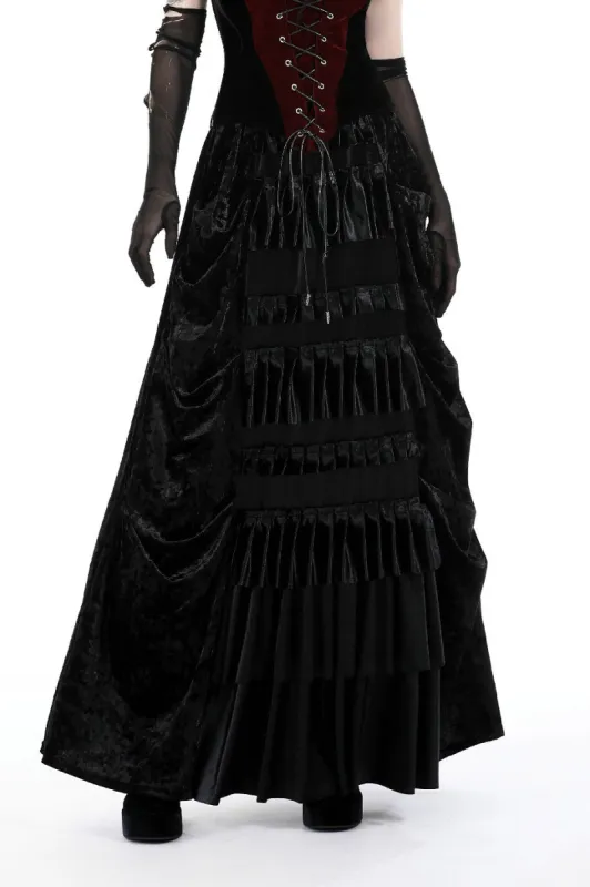 Highwaisted Velvet Vampire Maxi Skirt sold by Vampire Freaks