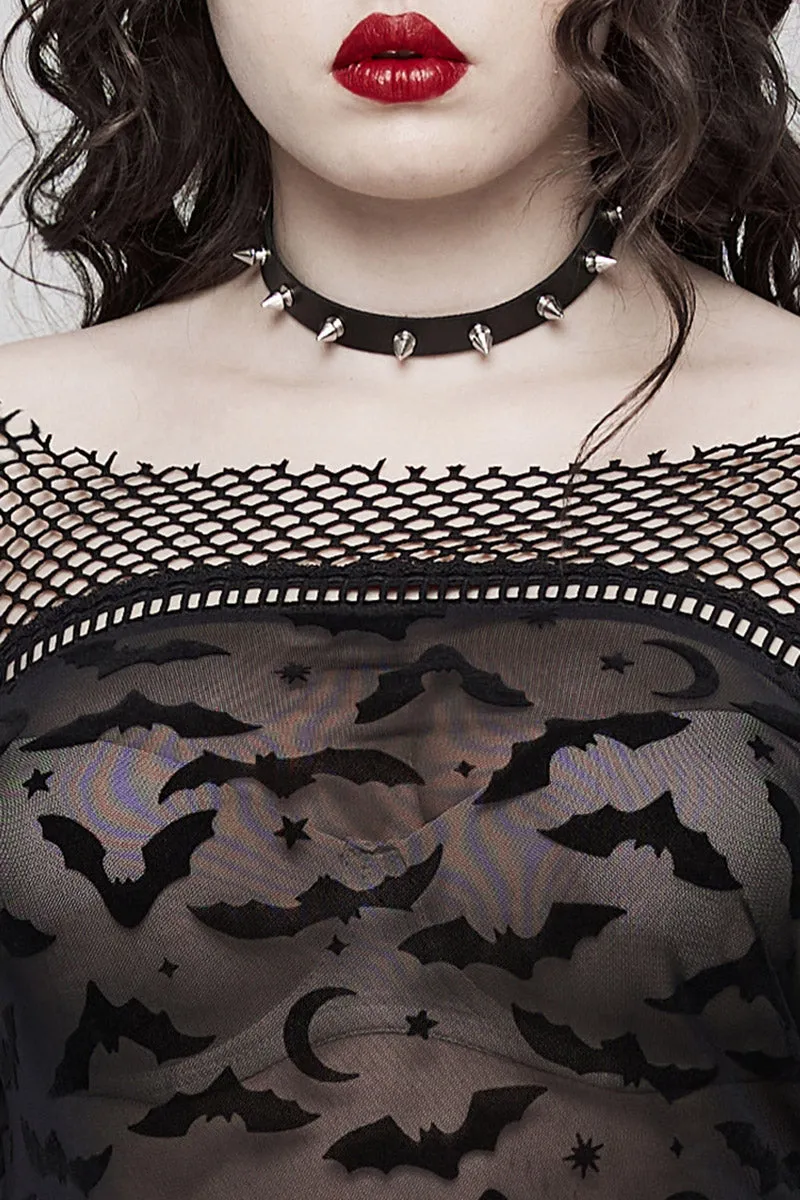 Batty Off the Shoulder Top sold by Vampire Freaks product image thumbnail 5