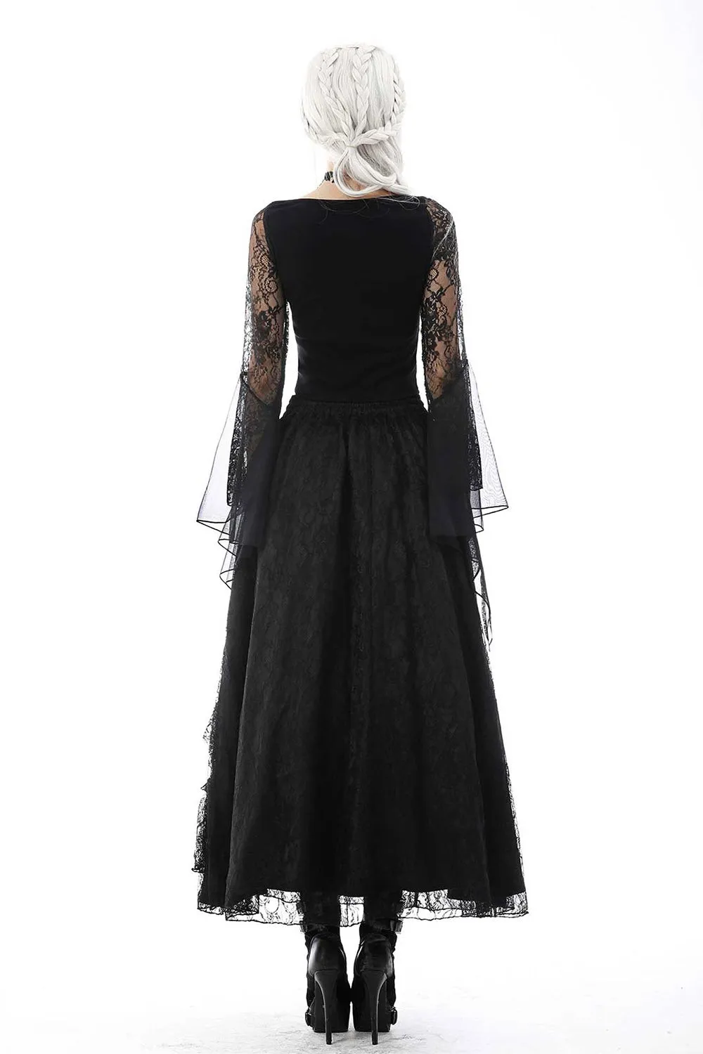 Night Witch Gothic Maxi Skirt sold by Vampire Freaks product image thumbnail 5