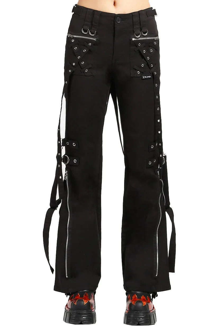 tripp nyc 2way エレクトロ パンツ　サブカル　グランジ　y2k Tripp Electro Pants [Black/Red] – VampireFreaks