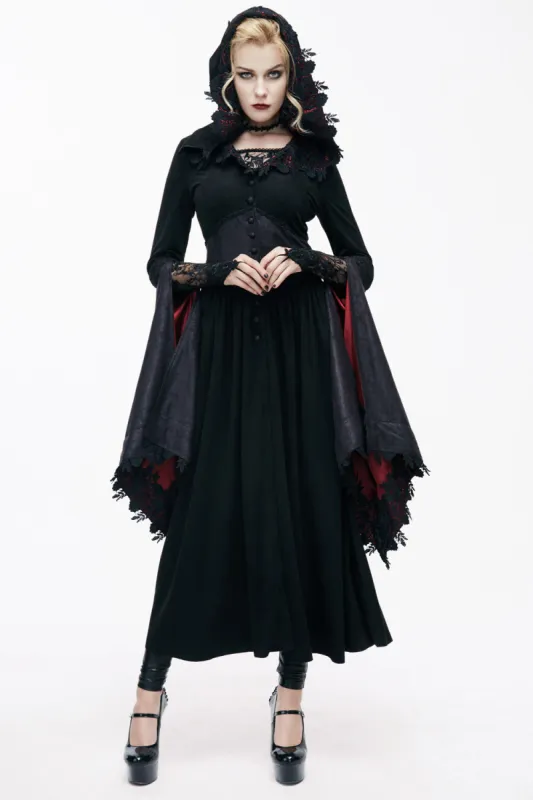 Blood Crimson Satin-Lined Cloak sold by Vampire Freaks