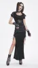Night Ritual Leg Slit Maxi Skirt sold by Vampire Freaks