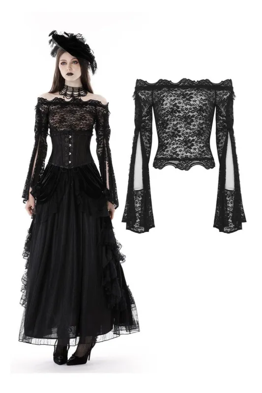 Morbida Mesh Lace Top sold by Vampire Freaks