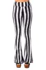 Black and White Striped Hellz Bellz Flares [BLACK/WHITE] sold by Vampire Freaks