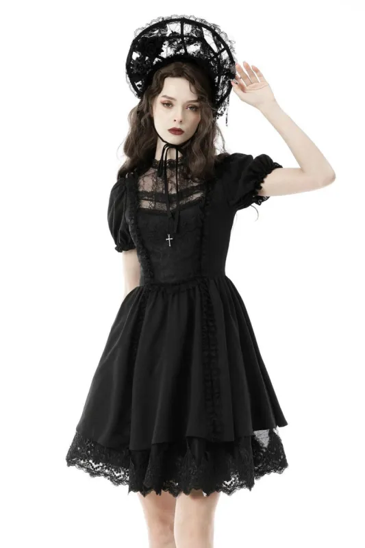Puffed Sleeve Mini Dress sold by Vampire Freaks