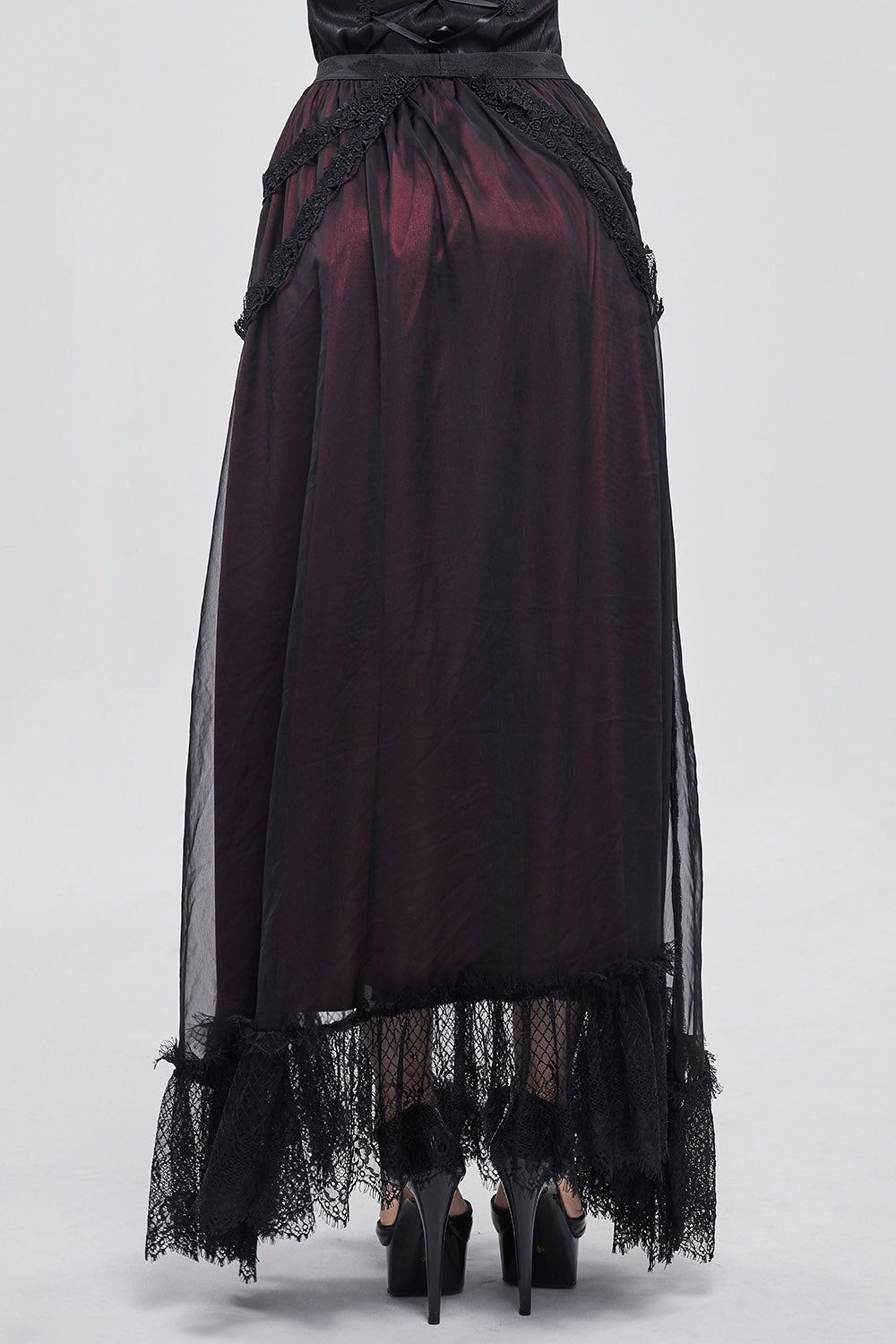 Blooddrop Layered Lace Maxi Skirt sold by Vampire Freaks product image thumbnail 5