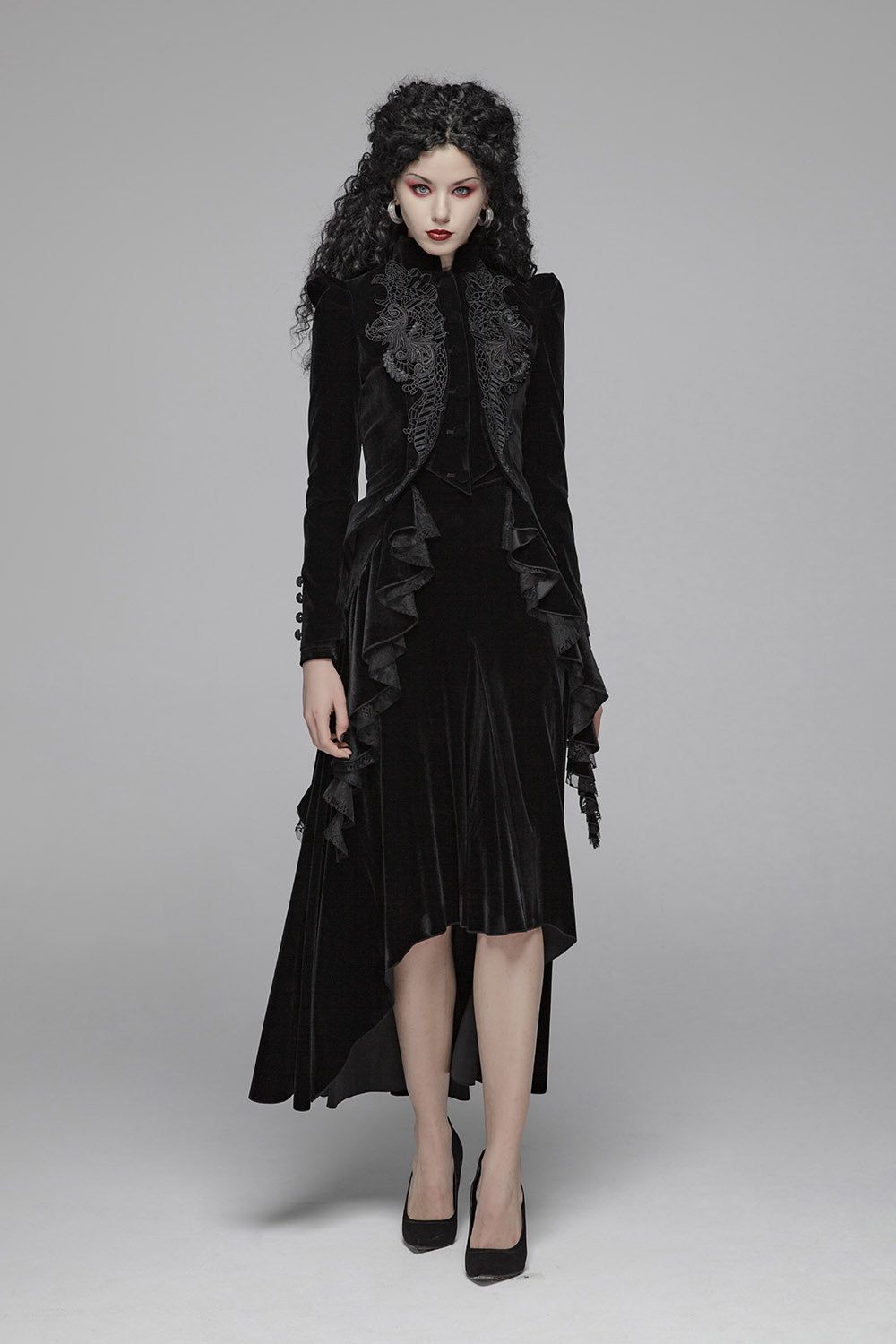 Vampire Goth Velvet Coat sold by Vampire Freaks product image thumbnail 4