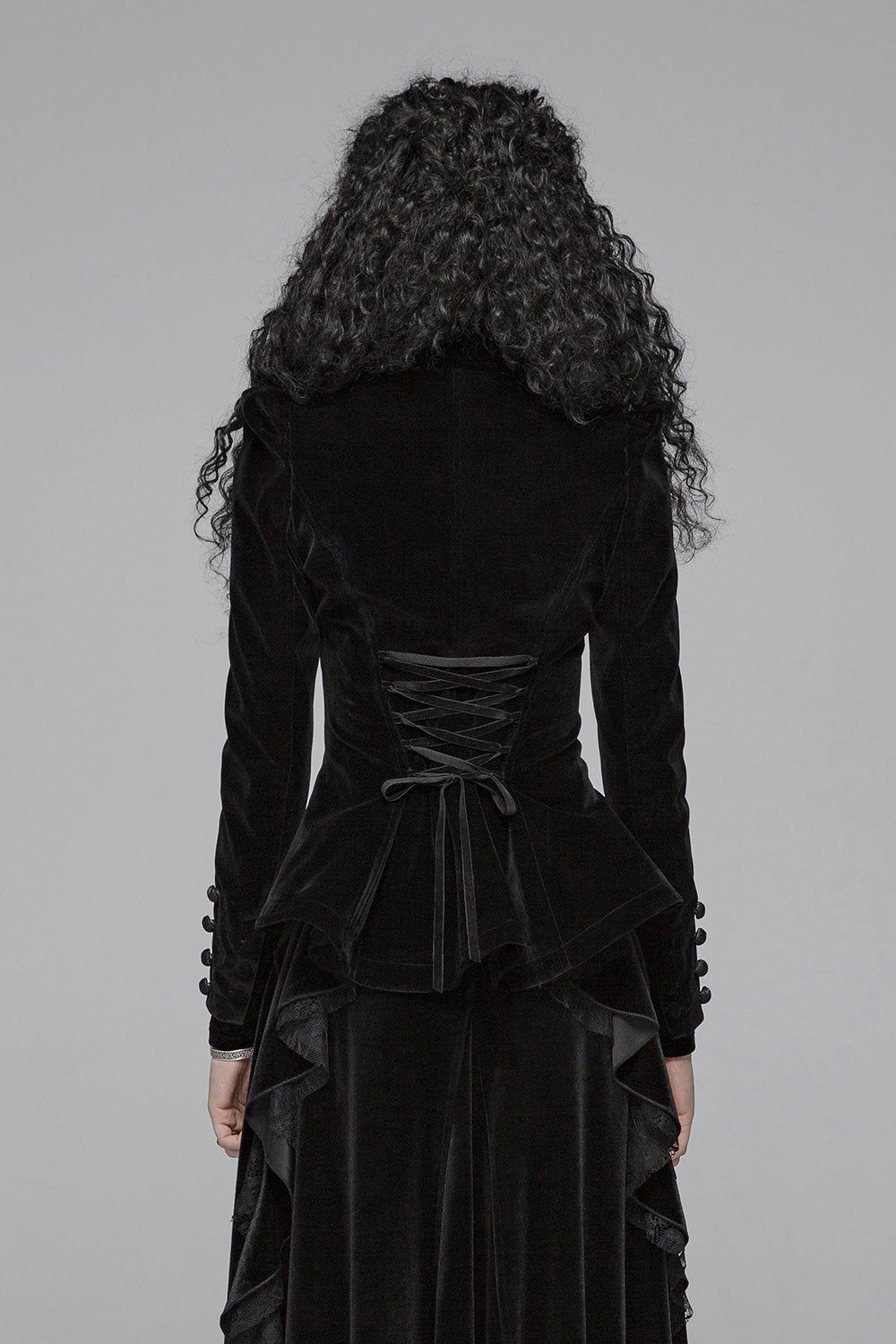 Vampire Goth Velvet Coat sold by Vampire Freaks product image thumbnail 3
