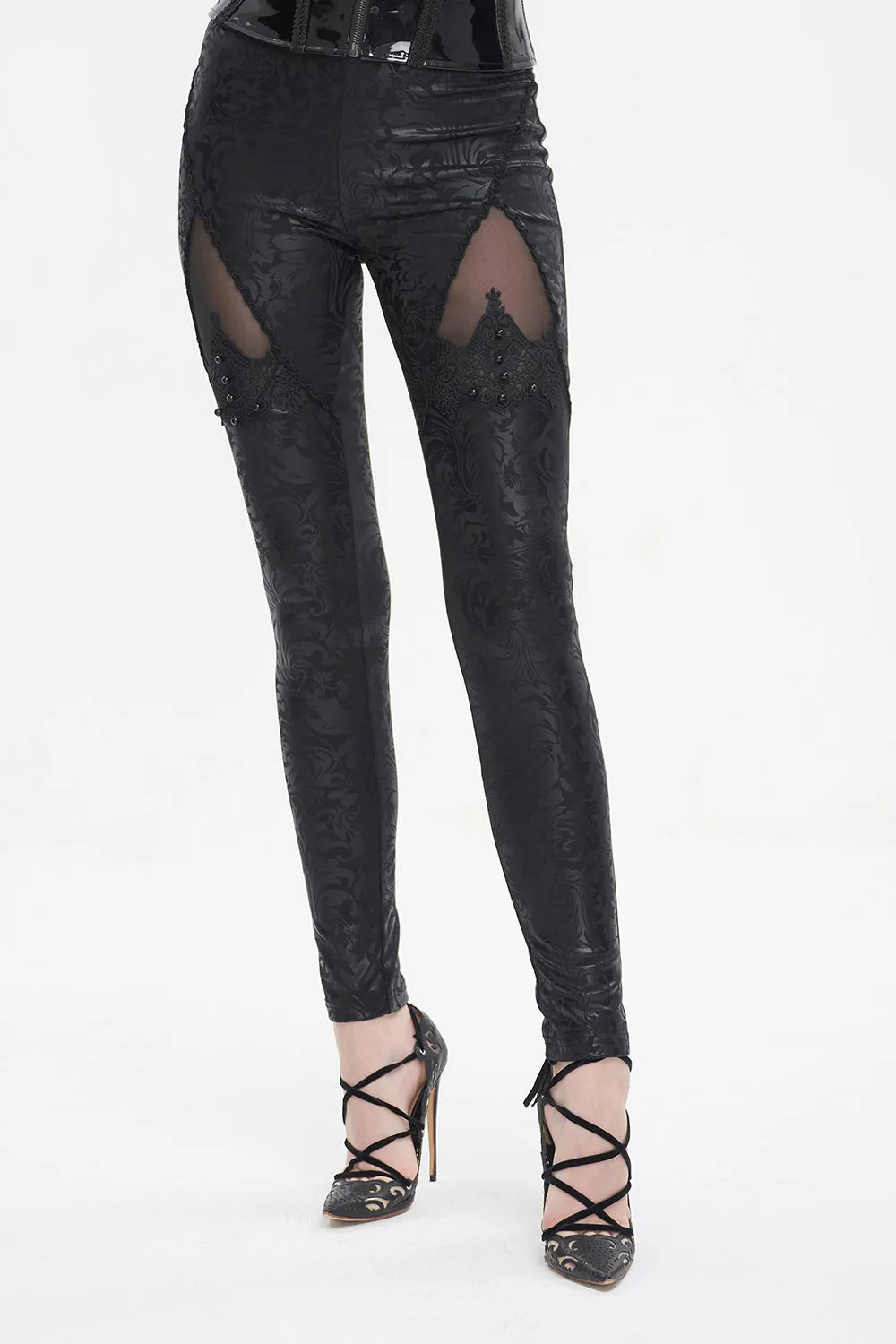 Regions Beyond Brocade Leggings sold by Vampire Freaks product image thumbnail 3