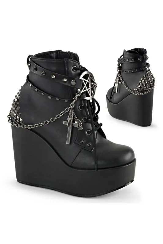 Witches Wanted Wedge Boots [POISON-101 Platforms] sold by Vampire Freaks