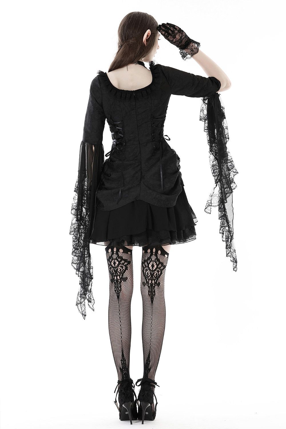 Black Prayer Bustle Dress sold by Vampire Freaks product image thumbnail 5