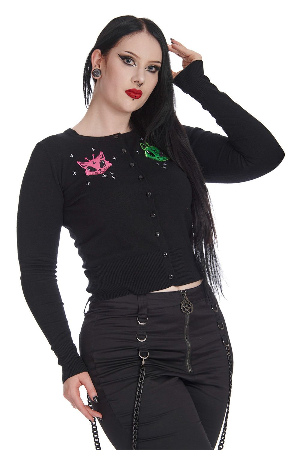Baby Alien Cat Cardigan sold by Vampire Freaks product image thumbnail 3