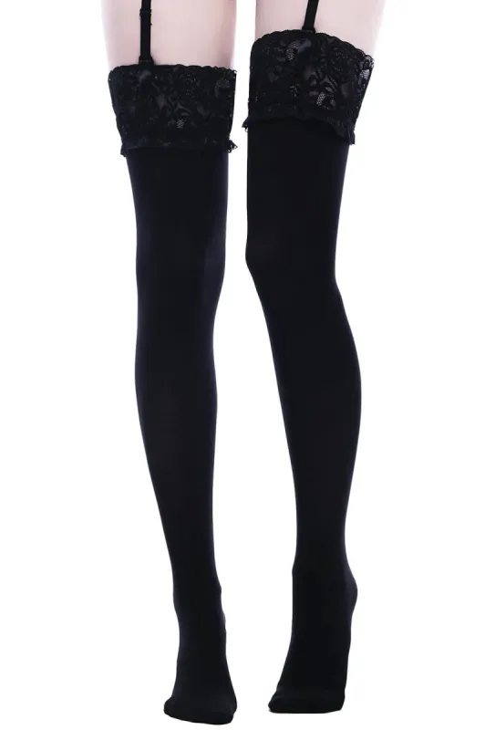 Stop Staring Thigh High Socks sold by Vampire Freaks