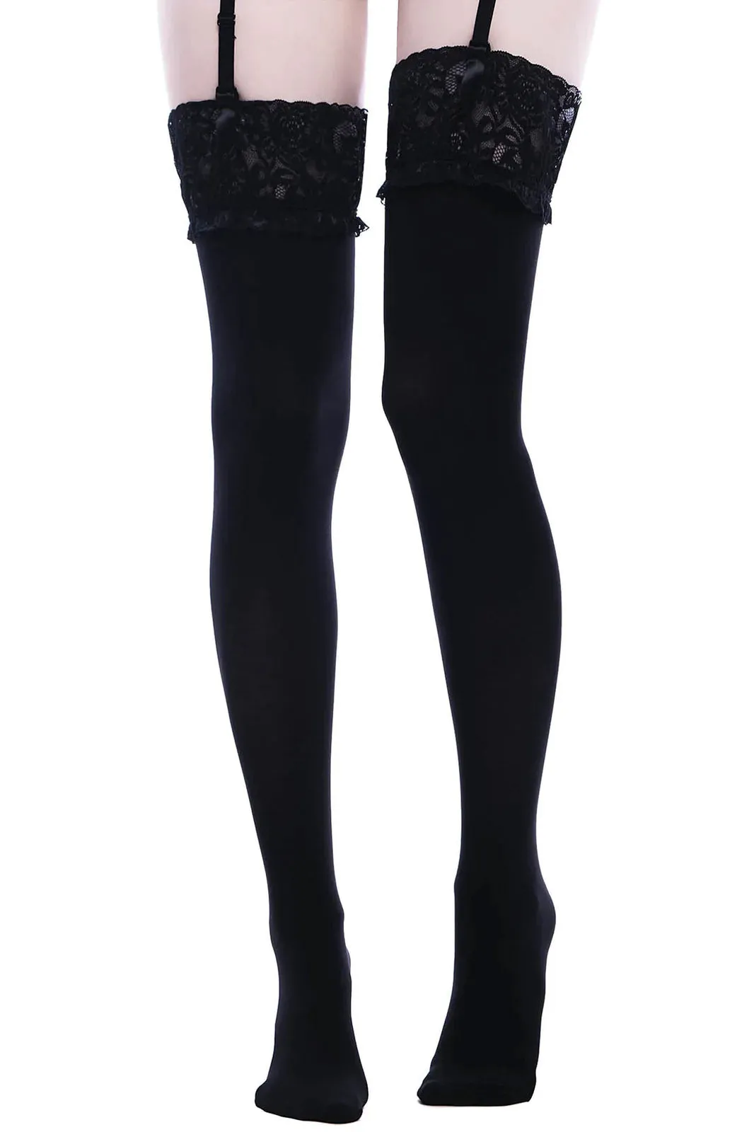 Stop Staring Thigh High Socks sold by Vampire Freaks