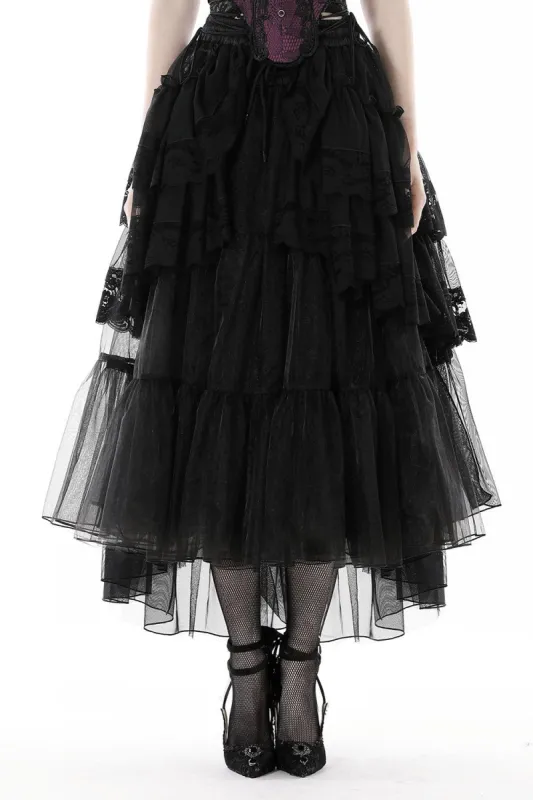 Ruffled Bustle Tulle Skirt sold by Vampire Freaks
