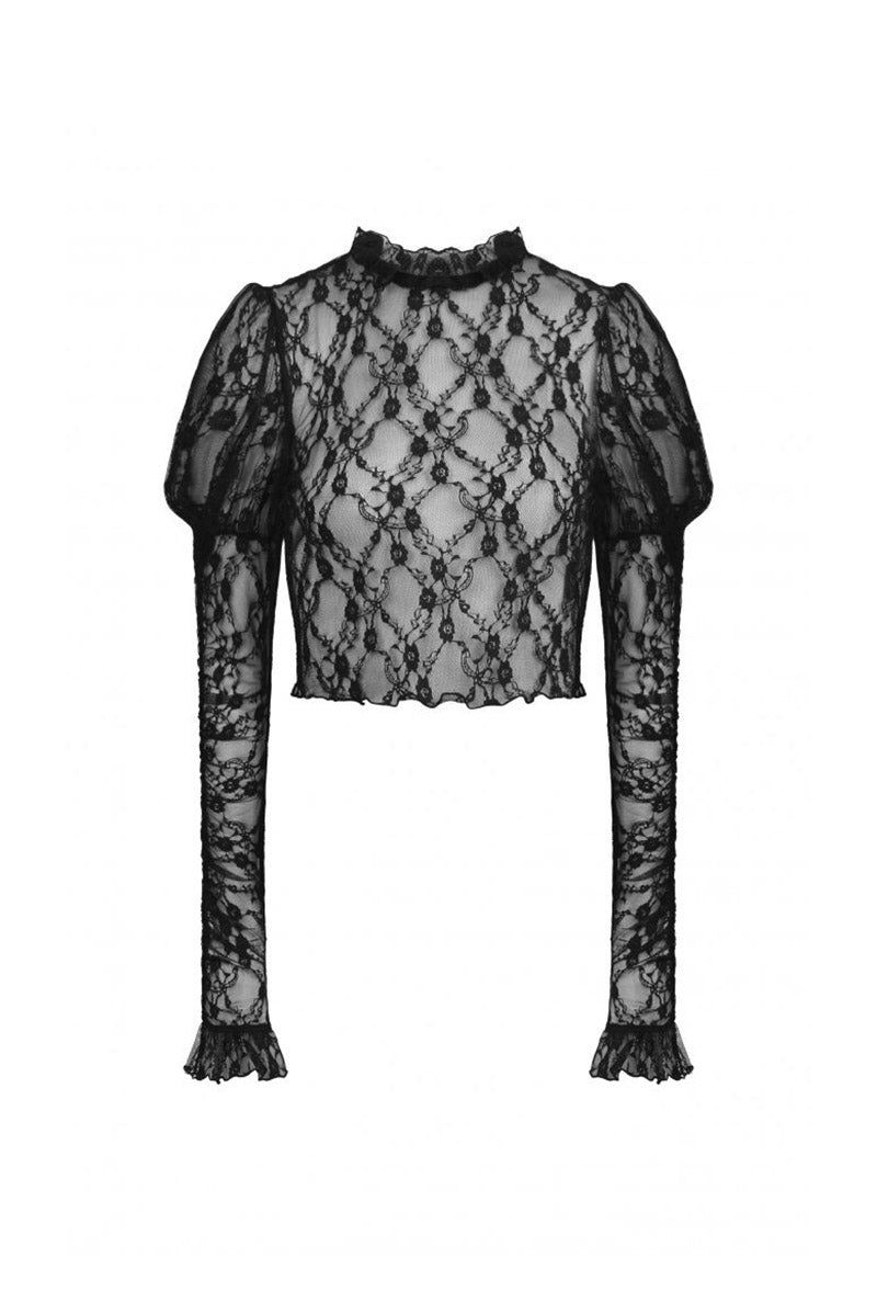 Dracul Puffed Sleeve Blouse sold by Vampire Freaks product image thumbnail 5