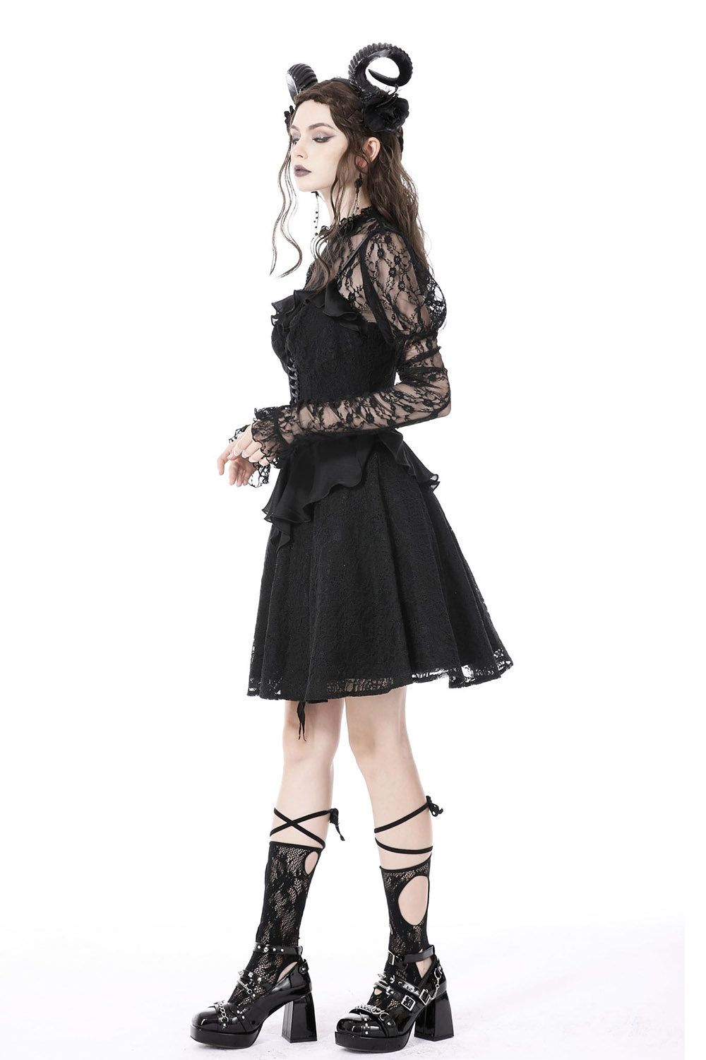 Dracul Puffed Sleeve Blouse sold by Vampire Freaks product image thumbnail 4